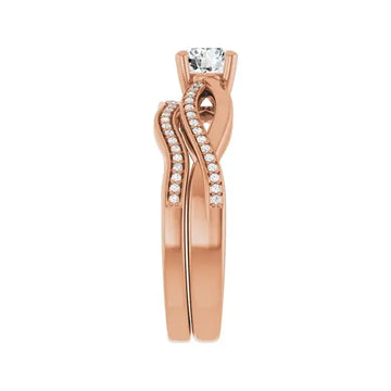 TALA 14K Rose Gold Round Lab Grown Diamond Engagement Ring - Larson Jewelers