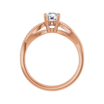 TALA 14K Rose Gold Round Lab Grown Diamond Engagement Ring - Larson Jewelers