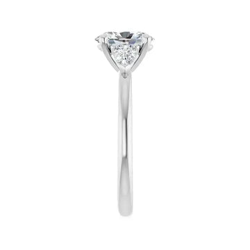 BUTTERCUP 14K White Gold Oval Lab Grown Diamond Engagement Ring - Larson Jewelers