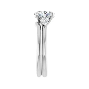 BUTTERCUP 14K White Gold Oval Lab Grown Diamond Engagement Ring - Larson Jewelers