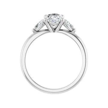 BUTTERCUP 14K White Gold Oval Lab Grown Diamond Engagement Ring - Larson Jewelers