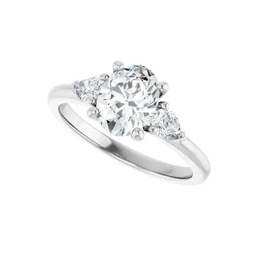 BUTTERCUP 14K White Gold Oval Lab Grown Diamond Engagement Ring - Larson Jewelers