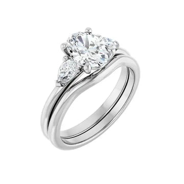 BUTTERCUP 14K White Gold Oval Lab Grown Diamond Engagement Ring - Larson Jewelers