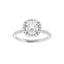DAYSTAR 18K White Gold Halo Cushion Lab Grown Diamond Engagement Ring