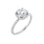 DAYSTAR 18K White Gold Halo Cushion Lab Grown Diamond Engagement Ring