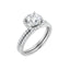 DAYSTAR 18K White Gold Halo Cushion Lab Grown Diamond Engagement Ring