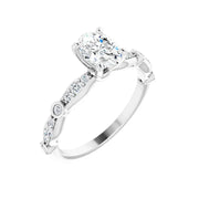 SOLANA Platinum Oval Lab Grown Diamond Engagement Ring
