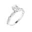 SOLANA Platinum Oval Lab Grown Diamond Engagement Ring