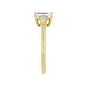 VIVIAN 18K Yellow Gold Emerald Cut Lab Grown Diamond Engagement Ring