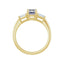 VIVIAN 18K Yellow Gold Emerald Cut Lab Grown Diamond Engagement Ring