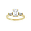 VIVIAN 18K Yellow Gold Emerald Cut Lab Grown Diamond Engagement Ring