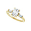 VIVIAN 18K Yellow Gold Emerald Cut Lab Grown Diamond Engagement Ring