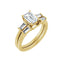 VIVIAN 18K Yellow Gold Emerald Cut Lab Grown Diamond Engagement Ring