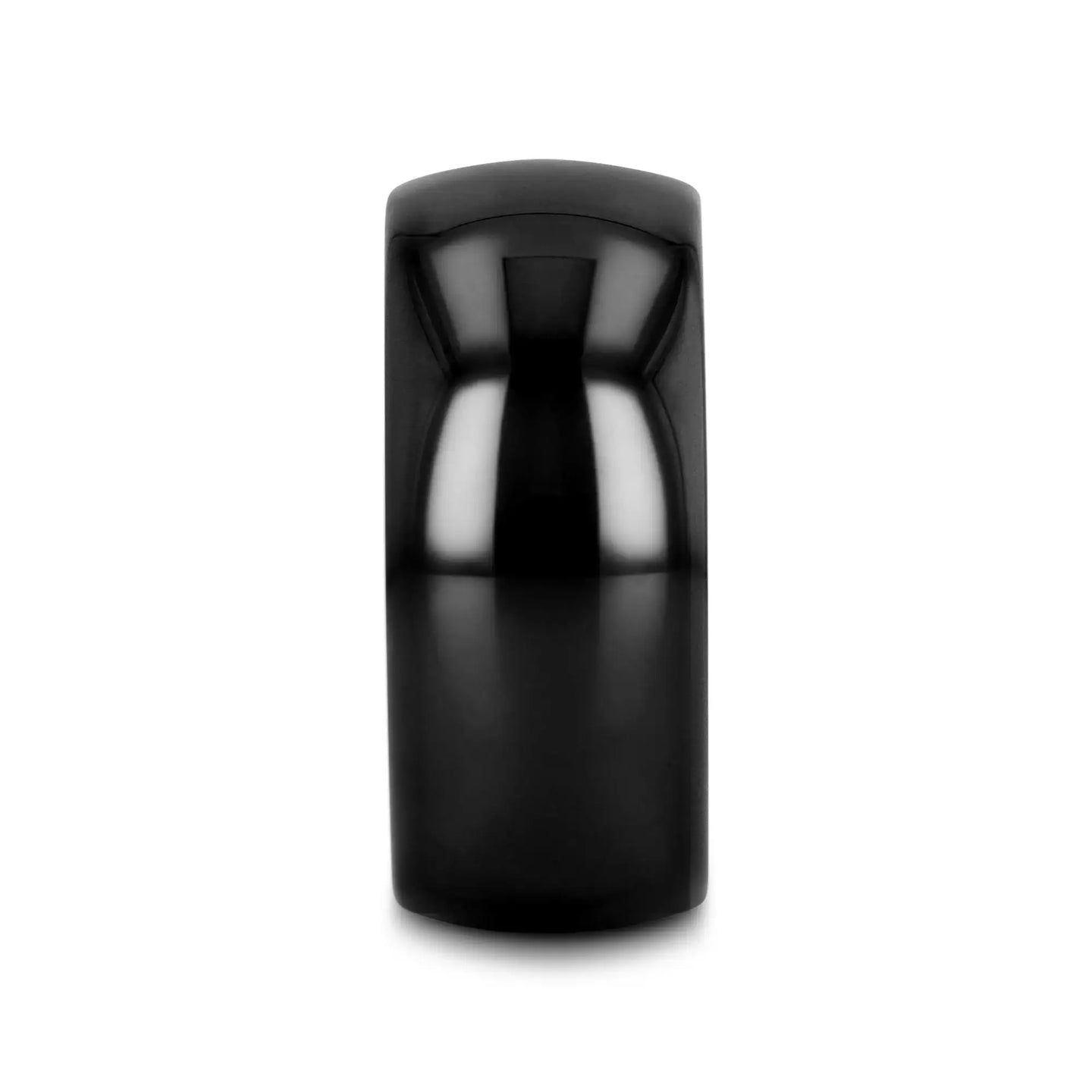 LANDON Domed Polish Finished Black Ceramic Ring - 2mm - 12mm - Larson Jewelers