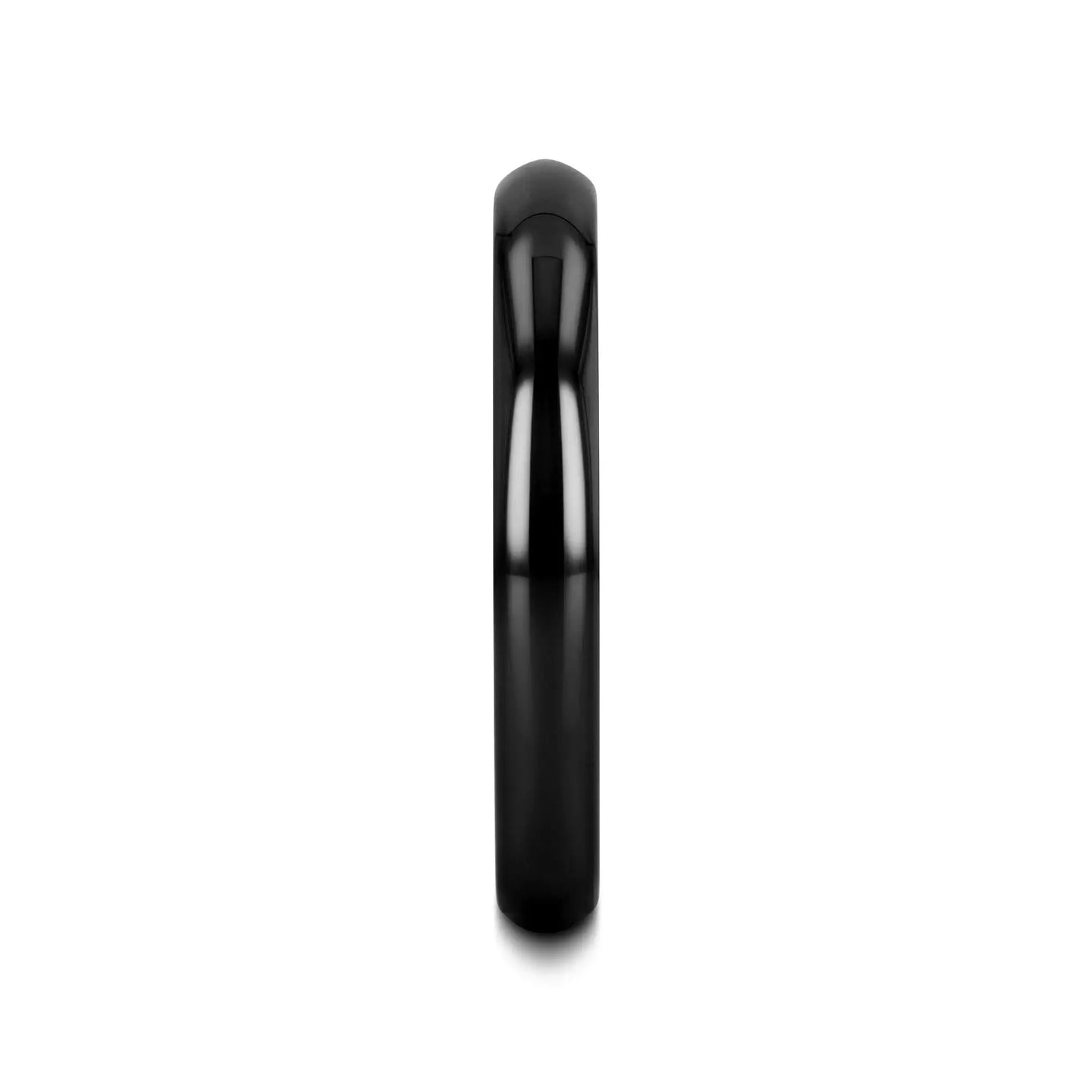 LANDON Domed Polish Finished Black Ceramic Ring - 2mm - 12mm - Larson Jewelers