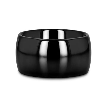 LANDON Domed Polish Finished Black Ceramic Ring - 2mm - 12mm - Larson Jewelers
