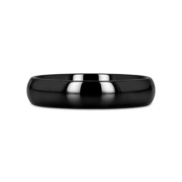 LANDON Domed Polish Finished Black Ceramic Ring - 2mm - 12mm - Larson Jewelers