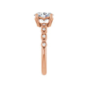 GIANNA 18K Rose Gold Oval Lab Grown Diamond Engagement Ring