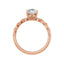 Bague de fiançailles GIANNA en or rose 18 carats avec diamant ovale de laboratoire