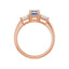 VIVIAN 18K Rose Gold Emerald Cut Lab Grown Diamond Engagement Ring