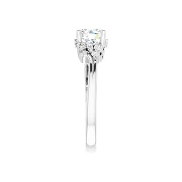 ELOISE 14K White Gold Round Lab Grown Diamond Engagement Ring - Larson Jewelers