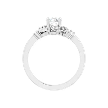 ELOISE 14K White Gold Round Lab Grown Diamond Engagement Ring - Larson Jewelers