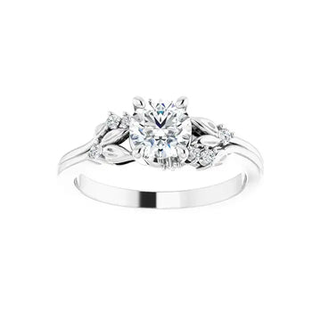 ELOISE 14K White Gold Round Lab Grown Diamond Engagement Ring - Larson Jewelers