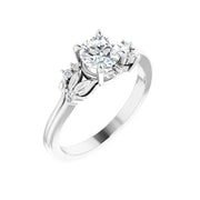 ELOISE 14K White Gold Round Lab Grown Diamond Engagement Ring