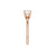 HANNAH 18K Rose Gold Round Lab Grown Diamond Solitaire Engagement Ring