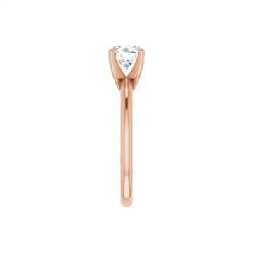 HANNAH 18K Rose Gold Round Lab Grown Diamond Solitaire Engagement Ring - Larson Jewelers