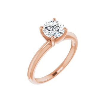 HANNAH 18K Rose Gold Round Lab Grown Diamond Solitaire Engagement Ring - Larson Jewelers