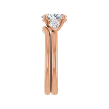 BUTTERCUP 18K Rose Gold Oval Lab Grown Diamond Engagement Ring - Larson Jewelers