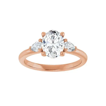 BUTTERCUP 18K Rose Gold Oval Lab Grown Diamond Engagement Ring - Larson Jewelers