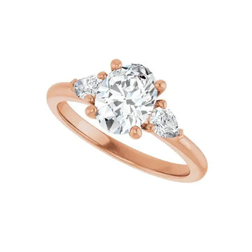 BUTTERCUP 18K Rose Gold Oval Lab Grown Diamond Engagement Ring - Larson Jewelers