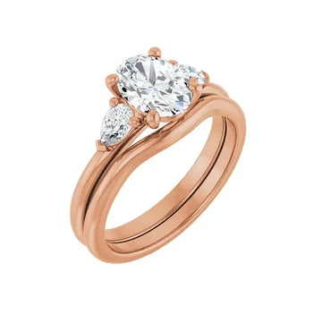 BUTTERCUP 18K Rose Gold Oval Lab Grown Diamond Engagement Ring - Larson Jewelers