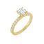 AMELIA 18K Yellow Gold Round Lab Grown Diamond French-Set Engagement Ring