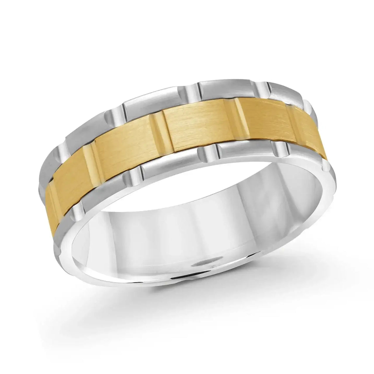 14K White Gold with 14K Yellow Gold Ring from the Executif Collection by Malo