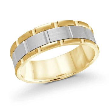 14K Yellow Gold with 14K White Gold Ring from the Executif Collection by Malo