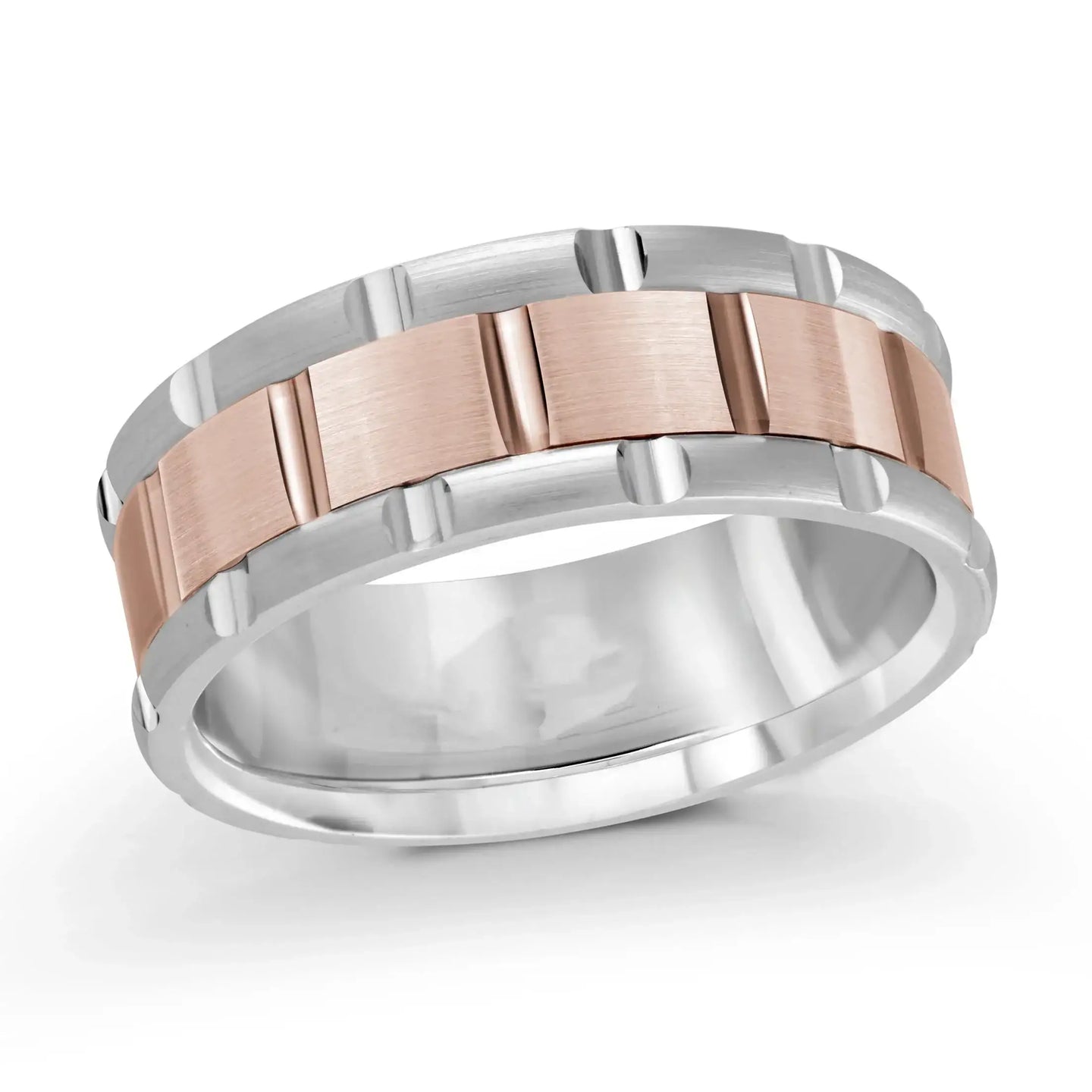 14K White Gold with 14K Rose Gold Ring from the Executif Collection by Malo