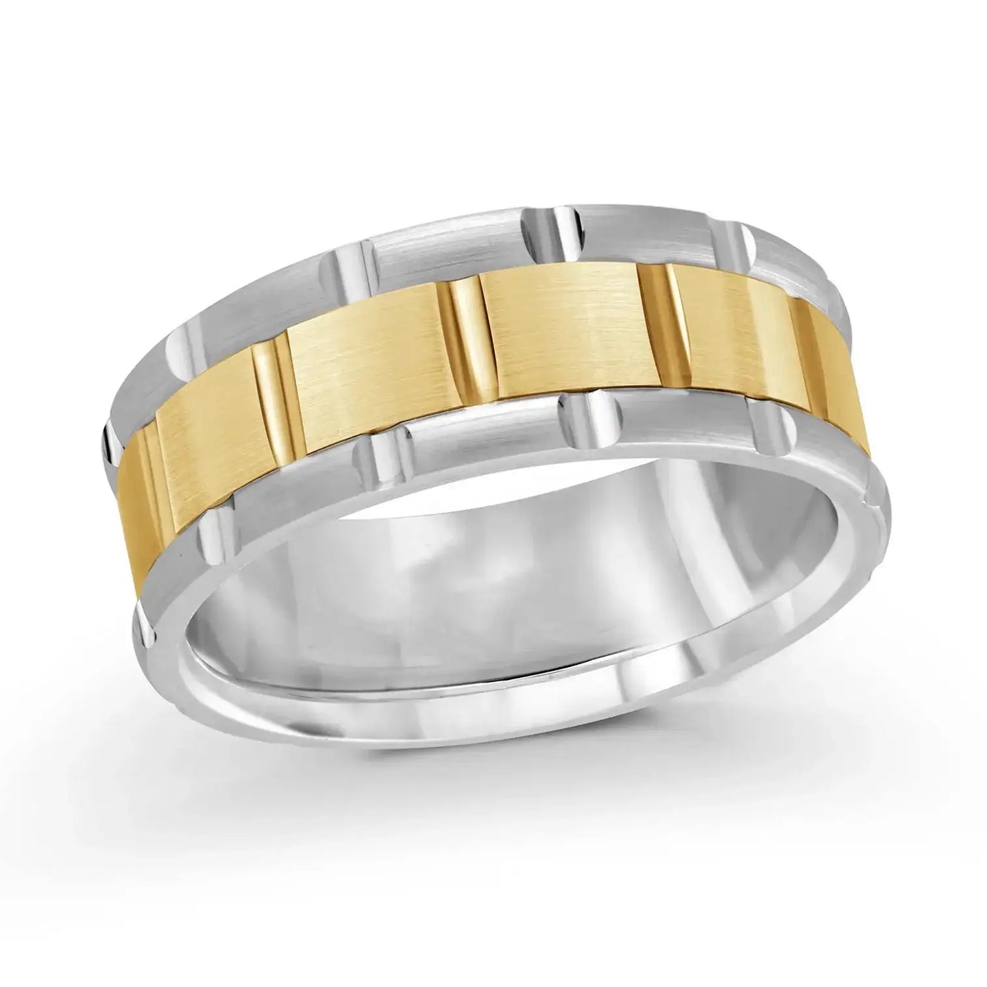 14K White Gold with 14K Yellow Gold Ring from the Executif Collection by Malo