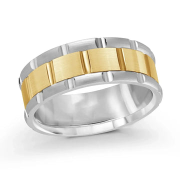 14K White Gold with 14K Yellow Gold Ring from the Executif Collection by Malo