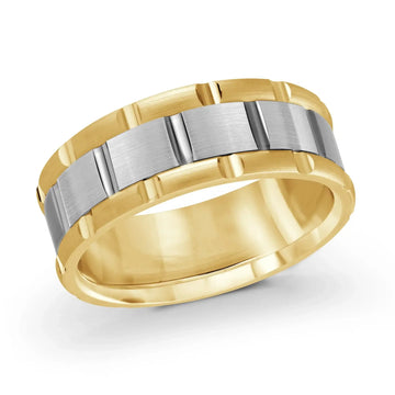 14K Yellow Gold with 14K White Gold Ring from the Executif Collection by Malo