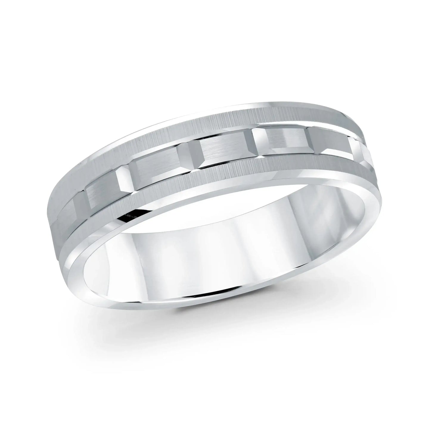 14K White Gold Ring from the Executif Collection by Malo