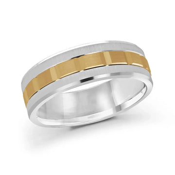 14K White Gold with 14K Yellow Gold Ring from the Executif Collection by Malo