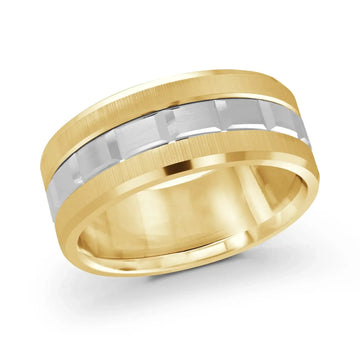 14K Yellow Gold with 14K White Gold Ring from the Executif Collection by Malo