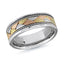 14K White Gold with Tri-Metal Weave Ring from the Prestige Collection by Malo