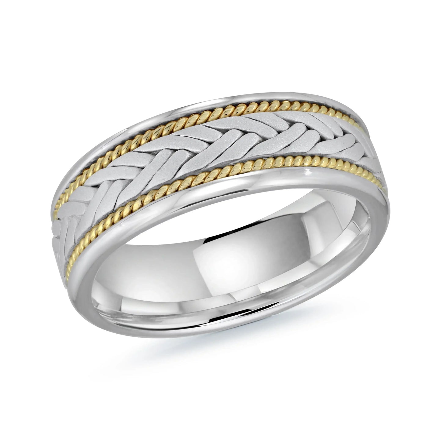 14K White Gold with 14K Yellow Gold Ring from the Prestige Collection by Malo