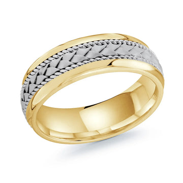 14K Yellow Gold with 14K White Gold Ring from the Prestige Collection by Malo