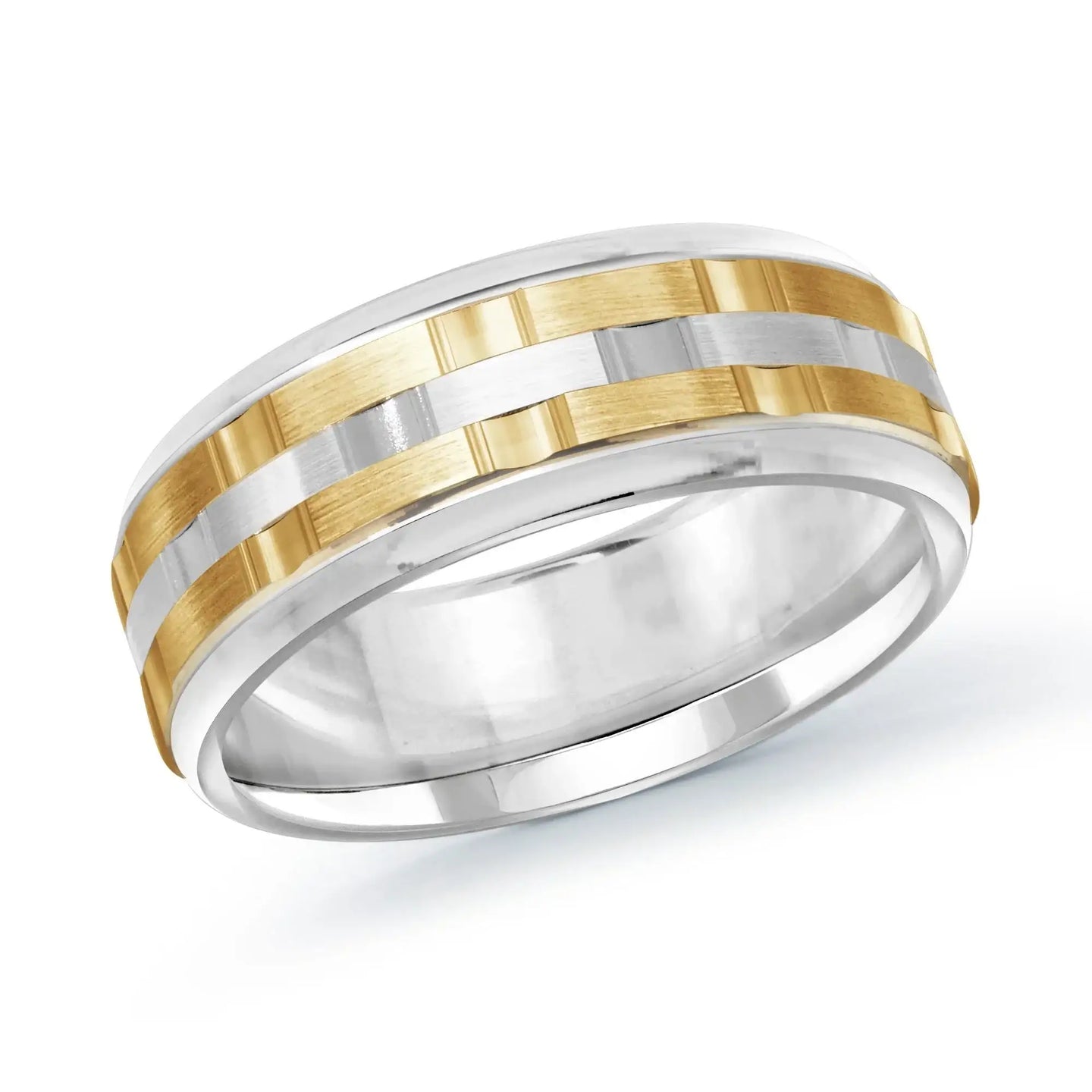 14K White Gold with 14K Yellow Gold Ring from the Executif Collection by Malo