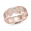 14K Rose Gold with Inlaid Diamonds Ring from the Executif Collection by Malo